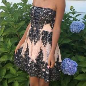 Trixxi strapless homecoming dress